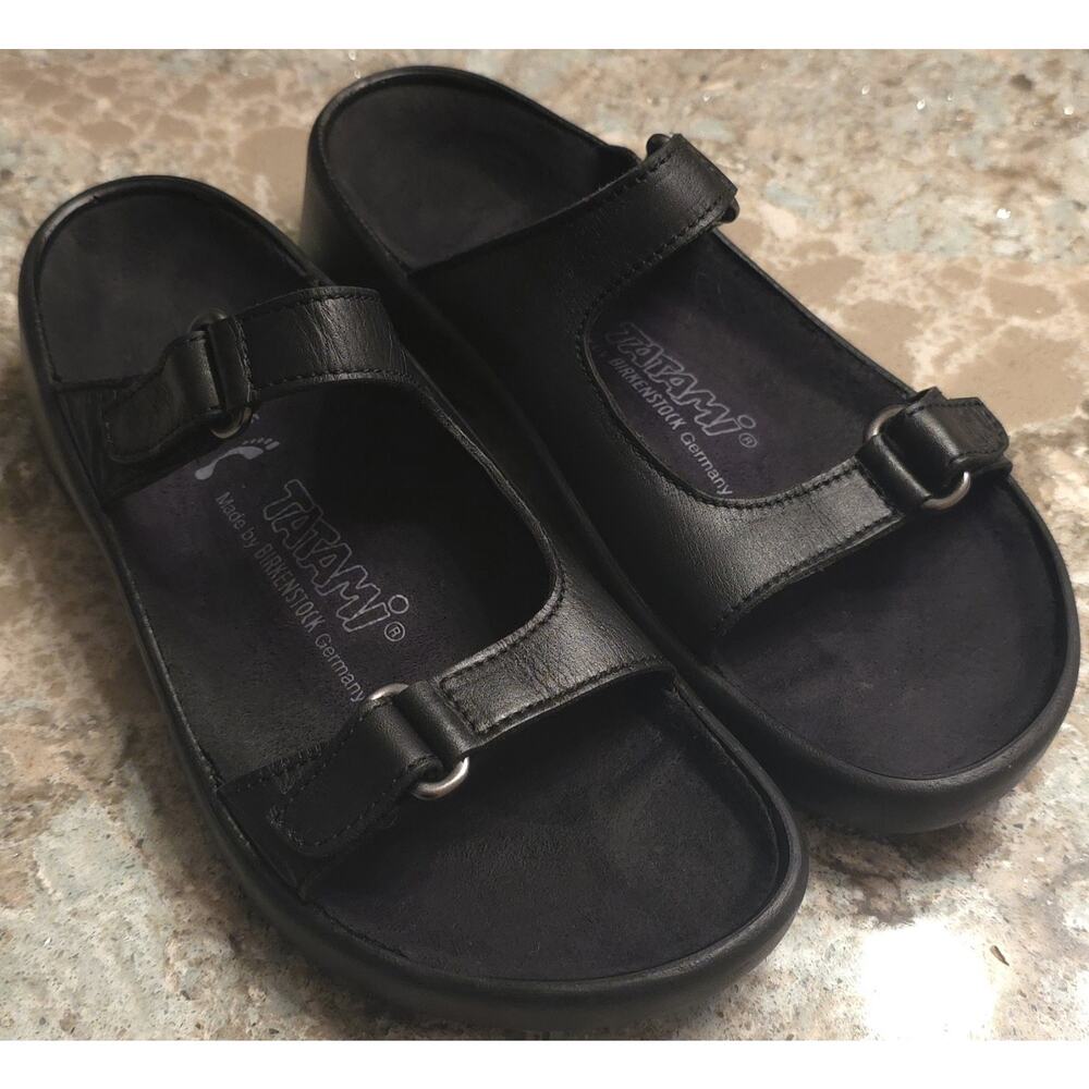 Birkenstock Black Two-Strap Slide Sandals